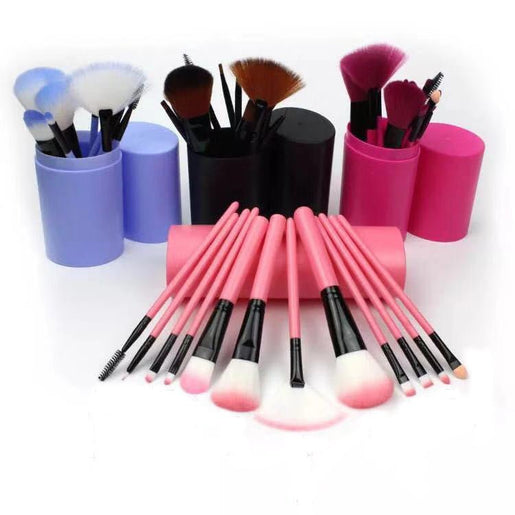 12pcs Makeup Brush Set Blush Eyeshadow Eyelash Highlighter Makeup Brush - Urban Mart