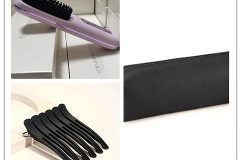 2 In 1 Straight Hair Comb Wireless Hair Straightener Brush - Urban Mart