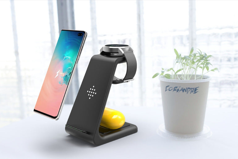 3 In 1 Fast Charging Station Wireless Charger Stand - Urban Mart