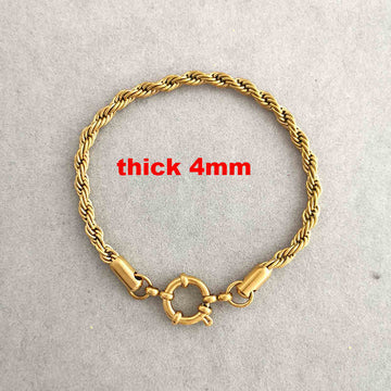 Bracelet  16.5cm 4mm gold