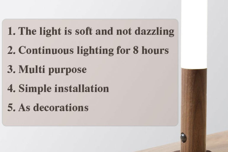 Auto LED USB Magnetic Wood Wireless Night Light - Urban Mart