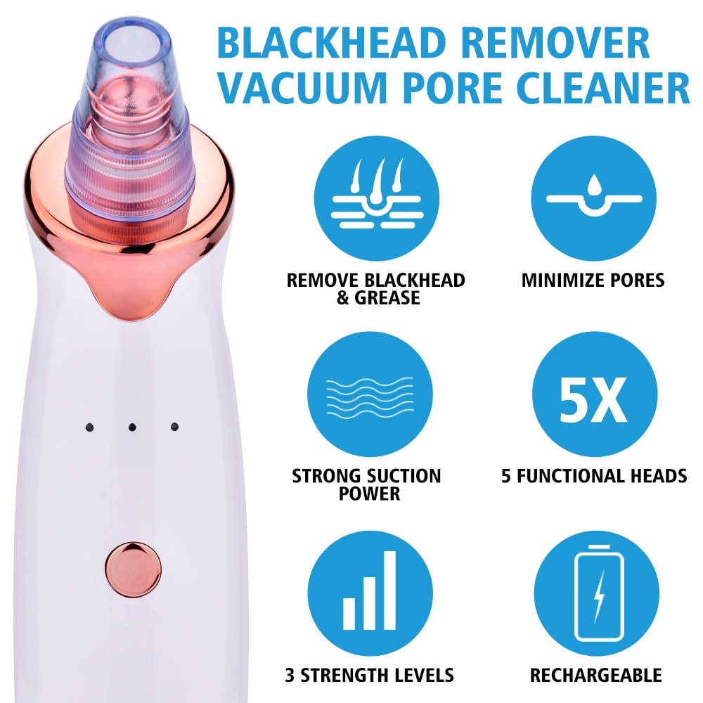 Blackhead Instrument Electric Suction Facial Washing Instrument Beauty Acne Cleaning Blackhead Suction Instrument - Urban Mart