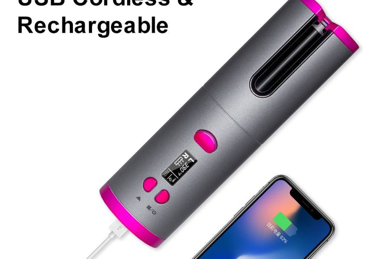 Curling Iron USB Wireless Multifunctional Charging Curler - Urban Mart