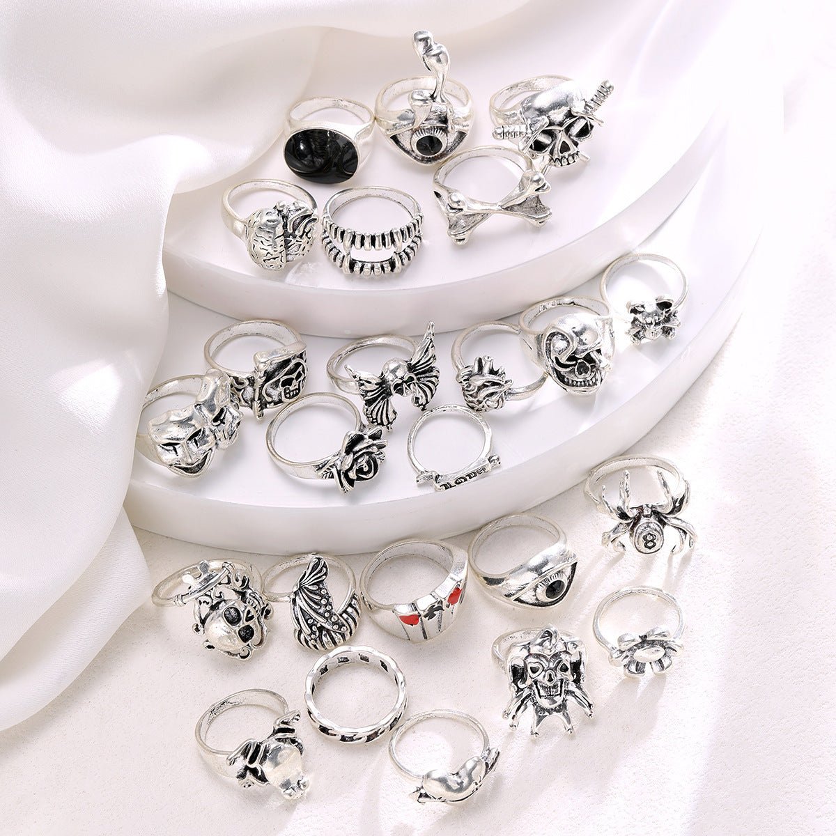 Dark Hip Hop Skull Spider High Profile Retro Ring - Urban Mart