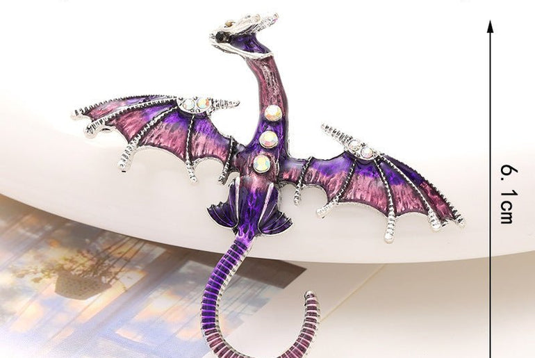 Enamel Dragon Diamond Accessories - Urban Mart