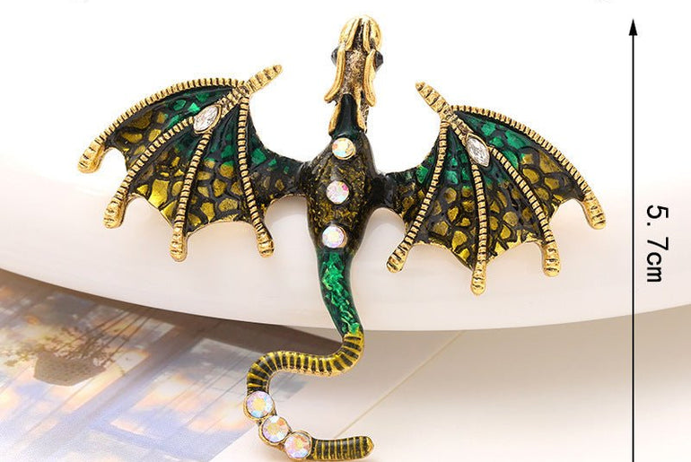 Enamel Dragon Diamond Accessories - Urban Mart