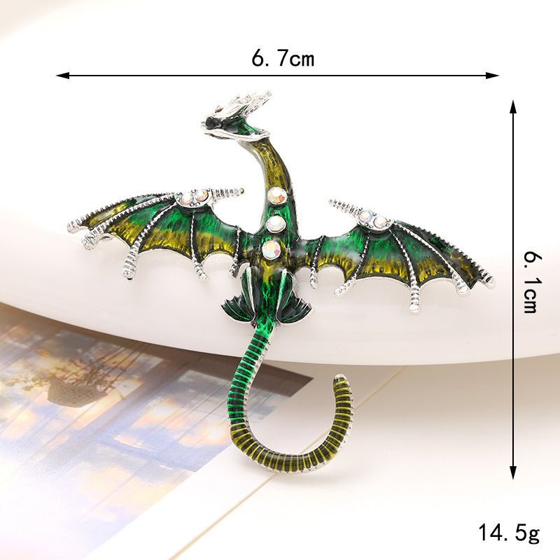 Enamel Dragon Diamond Accessories - Urban Mart