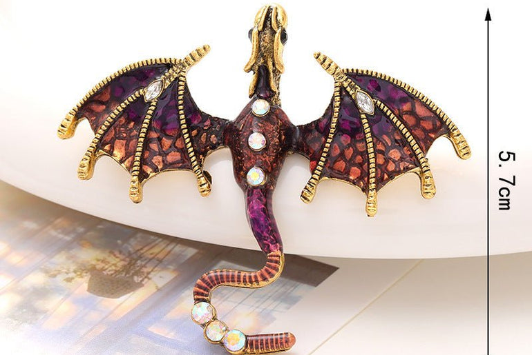 Enamel Dragon Diamond Accessories - Urban Mart