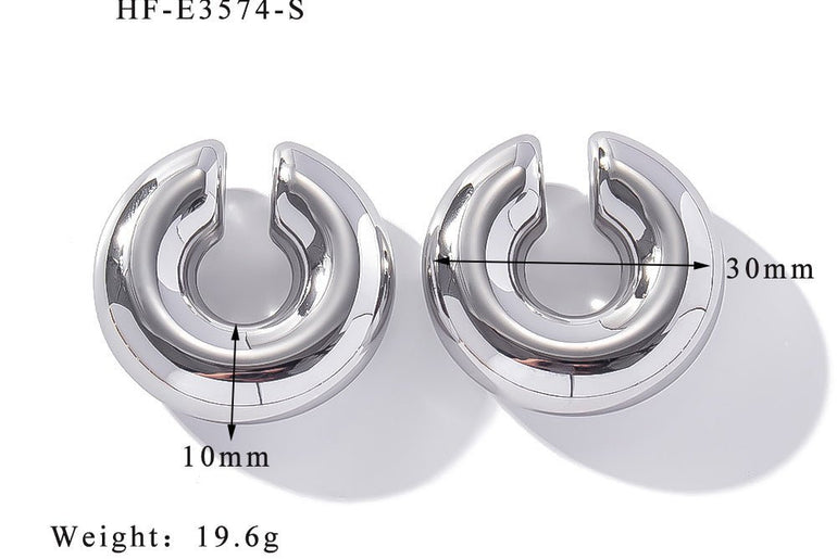 Exaggerated High - end Sense No Pierced Large Hollow Ear Clip - Urban Mart