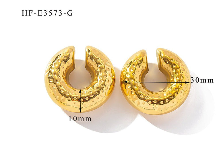 Exaggerated High - end Sense No Pierced Large Hollow Ear Clip - Urban Mart