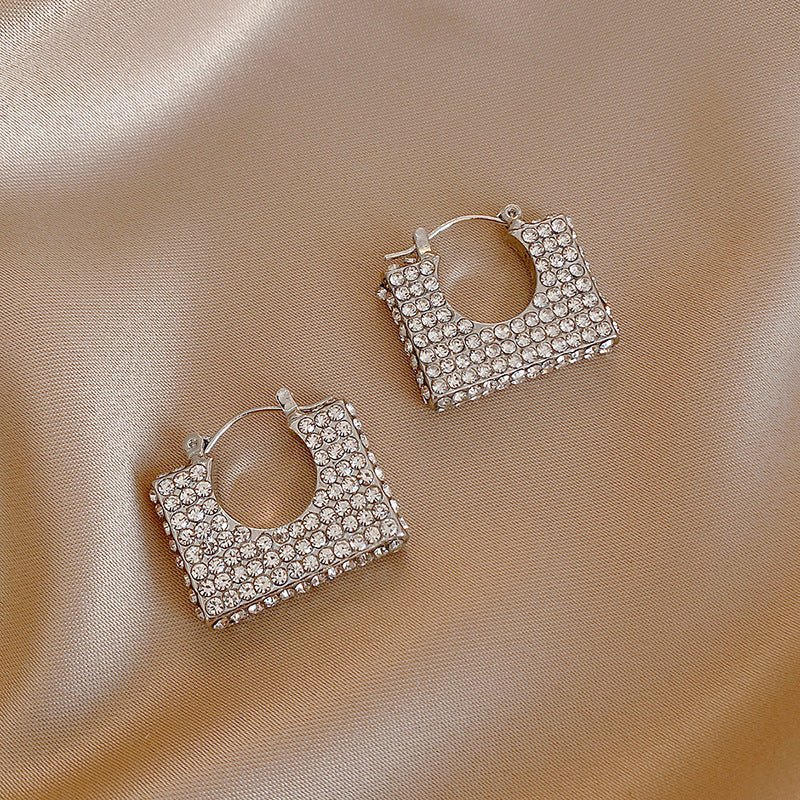 Fashion Diamond Geometric Square Earrings - Urban Mart