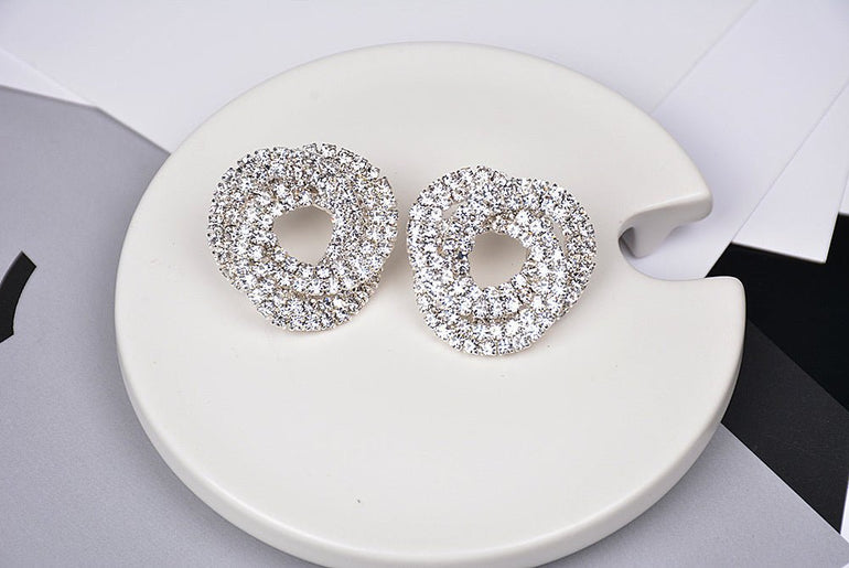 Full Diamond Round Studs - Urban Mart