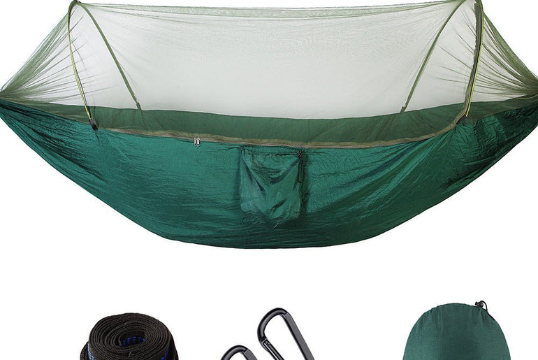 Fully Automatic Quick Opening Hammock With Mosquito Net - Urban Mart