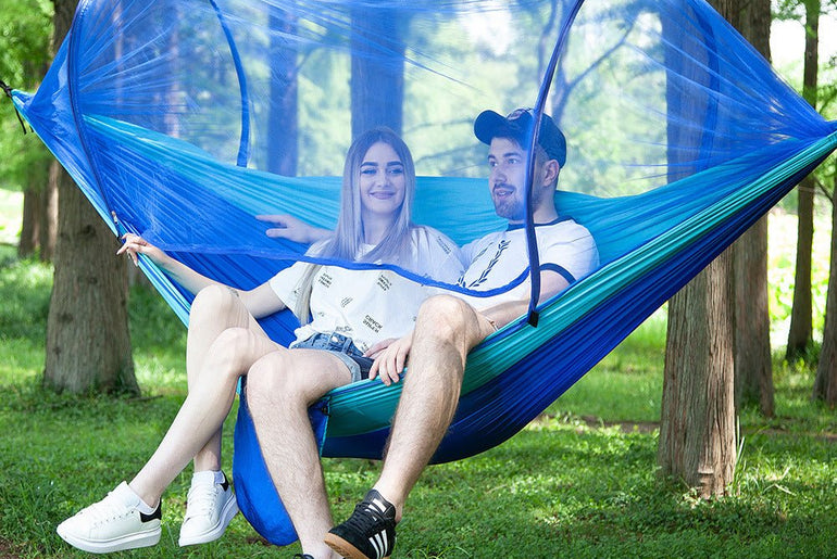 Fully Automatic Quick Opening Hammock With Mosquito Net - Urban Mart