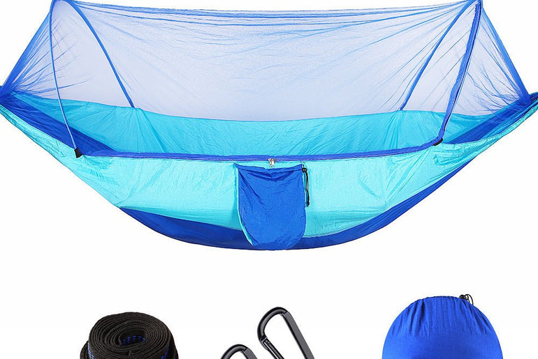 Fully Automatic Quick Opening Hammock With Mosquito Net - Urban Mart