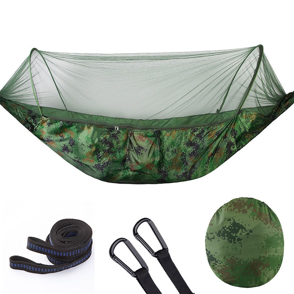 Fully Automatic Quick Opening Hammock With Mosquito Net - Urban Mart