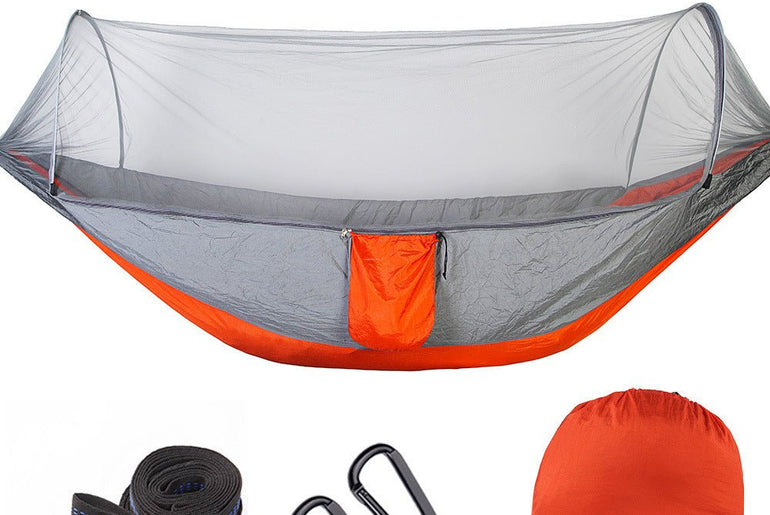 Fully Automatic Quick Opening Hammock With Mosquito Net - Urban Mart