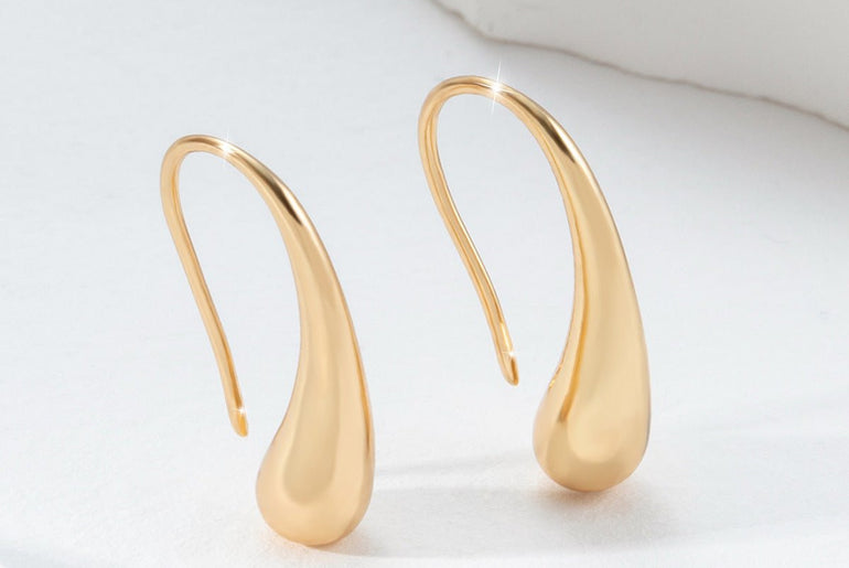 Geometric Metal Glossy Surface Ear Hook - Urban Mart