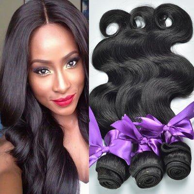 Human Hair Extensions Natural & Jet Black - Urban Mart