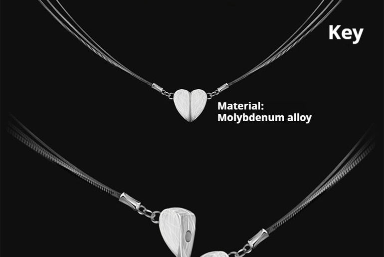 Light Luxury Minority Design Magnetic Heart Necklace - Urban Mart