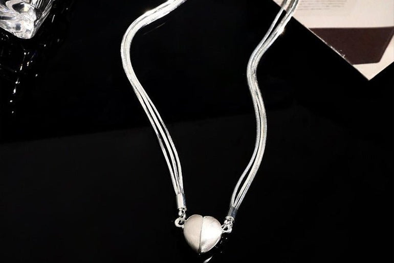 Light Luxury Minority Design Magnetic Heart Necklace - Urban Mart