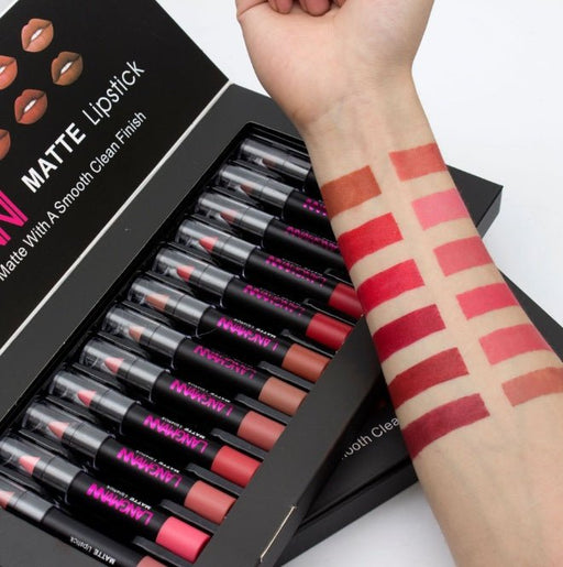 Matte Lipstick Waterproof Long - lasting Velvet Lipstick Set - Urban Mart