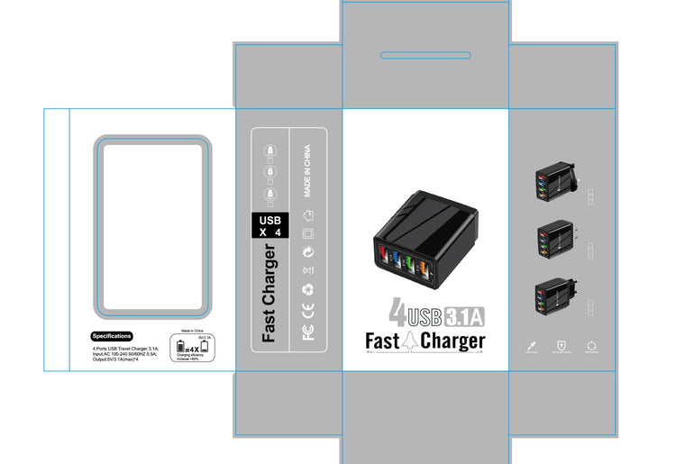 Quick Charge 3.0 4 Phone Adapter - Urban Mart