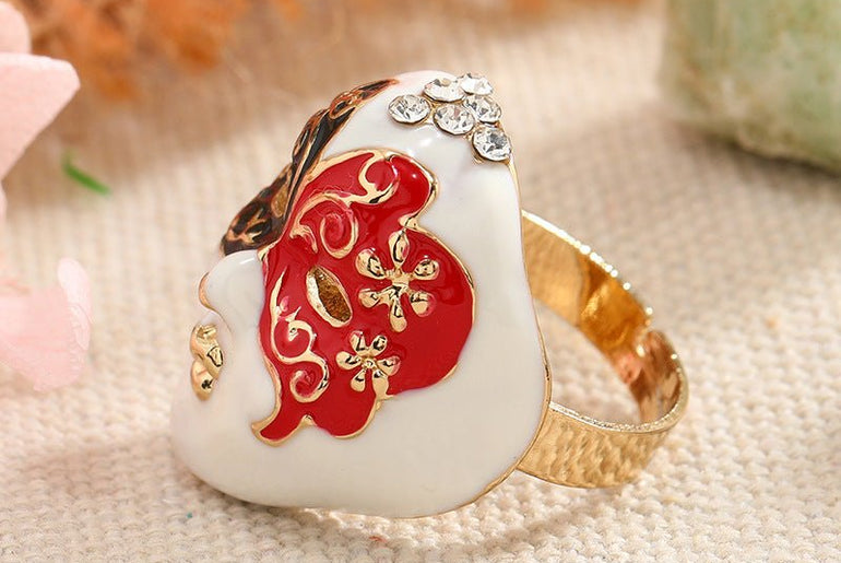 Quintessence Peking Opera Facial Mask Ring - Urban Mart