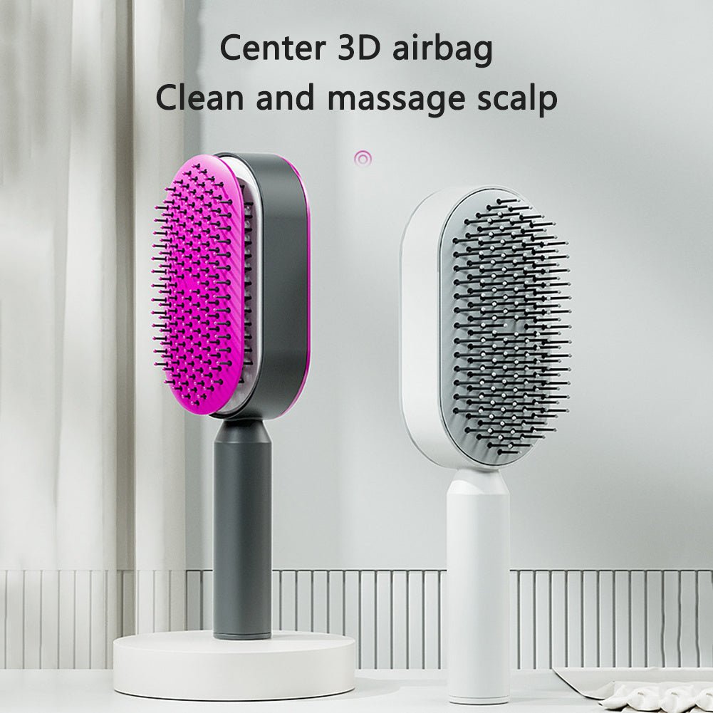 Self Cleaning Hair Brush For Women - Urban Mart