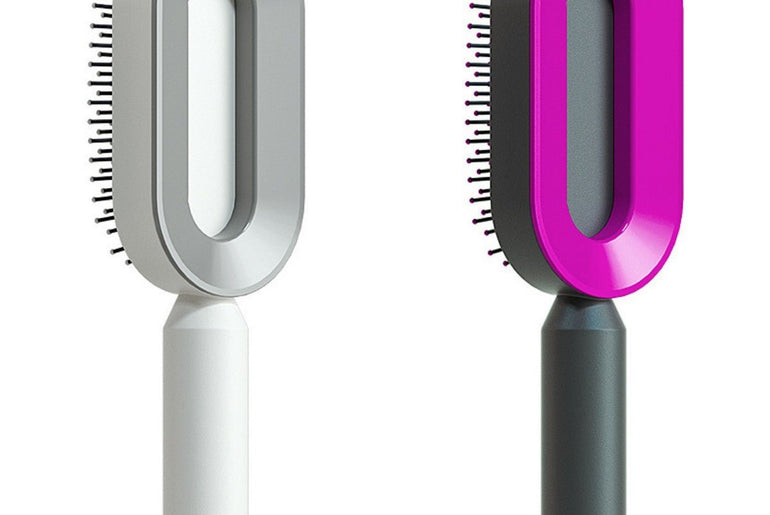 Self Cleaning Hair Brush For Women - Urban Mart