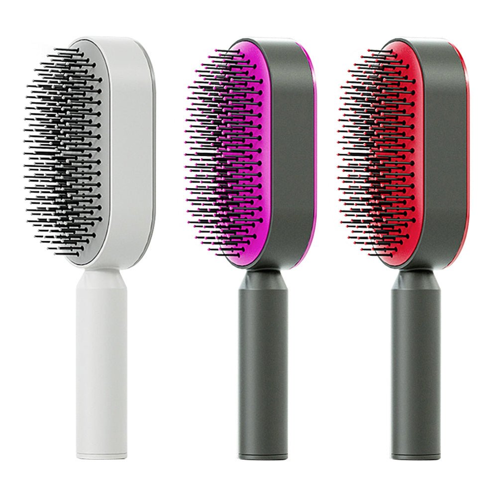 Self Cleaning Hair Brush For Women - Urban Mart